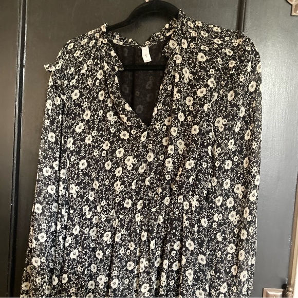 Mango Chiffon Floral Print Dress New - Picture 4 of 6